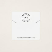  logo website Sieraden Ketting Houder Vierkante Visitekaartjes (Voorkant)