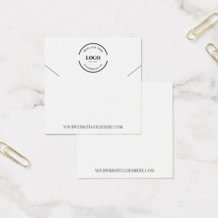  logo website Sieraden Ketting Houder Vierkante Visitekaartjes