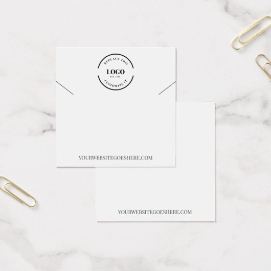  logo website Sieraden Ketting Houder Vierkante Visitekaartjes (Kantoor)