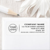 Logo website telefoon wit bedrijfsretouradres etiket (Insitu)