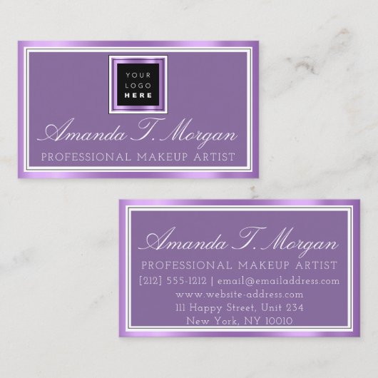 Logo Weddenevenementen Planner Production Paars Visitekaartje (Voorkant / Achterkant)