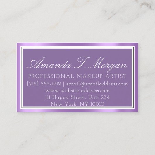 Logo Weddenevenementen Planner Production Paars Visitekaartje (Achterkant)