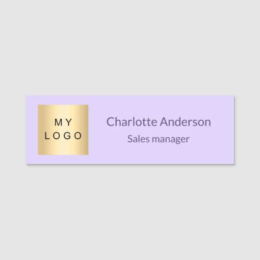 Logo werknemer elegant naamplaatje (Voorkant)