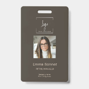 Logo Werknemer Foto ID Bedrijf  Badge