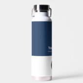 Logo werknemer in bedrijf, naam, beroep waterfles (Voorkant)