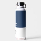 Logo werknemer in bedrijf, naam, beroep waterfles (Achterkant)