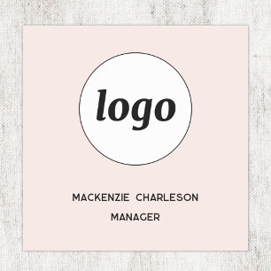 Logo Werknemer Personeel Blush Roze Magnetisch of Naamplaatje