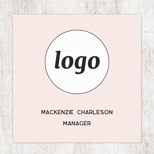 Logo Werknemer Personeel Blush Roze Magnetisch of Naamplaatje
