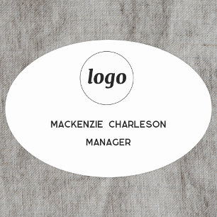 Logo Werknemer Personeel Magnetisch of Speld Naamb Naamplaatje