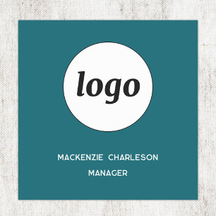 Logo Werknemer Personeel Turkoois Groen Magnetisch Naamplaatje