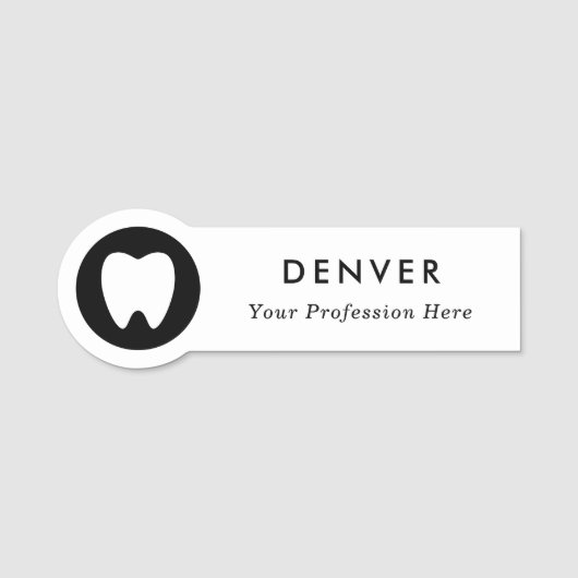 Logo werknemers in bedrijven, kleur naamplaatje (Voorkant)