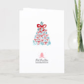 Logo Whimsical Charming Christmas Tree Business Feestdagen Kaart (Achterkant)