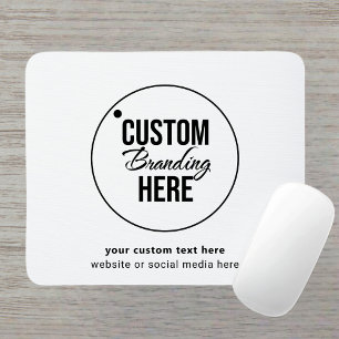 Logo White Custom Minimalistische Muismat