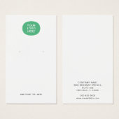 Logo White Earnings Display Card toevoegen Visitekaartje (Voorkant /achterkant)