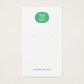 Logo White Earnings Display Card toevoegen Visitekaartje (Voorkant)