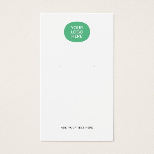 Logo White Earnings Display Card toevoegen Visitekaartje (Voorkant)