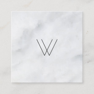 Logo White Marble Vierkante Visitekaartje