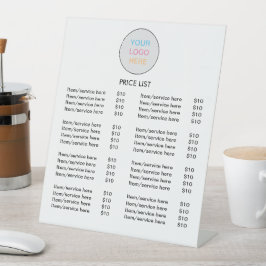 Logo White Modern prijslijst voetstuk Reclamebord Met Voetstuk