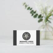 Logo wielontwerp, band/bandspecialiste visitekaartje (Staand voorkant)