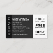 Logo wielontwerp, band/bandspecialiste visitekaartje (Achterkant)