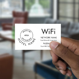 Logo WiFi-wachtwoord - Netwerkgegevens voor hotel Informatiekaartje