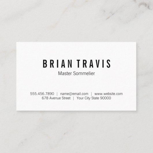 Logo wijnflesje | Collectie van wijn Visitekaartje (Achterkant)