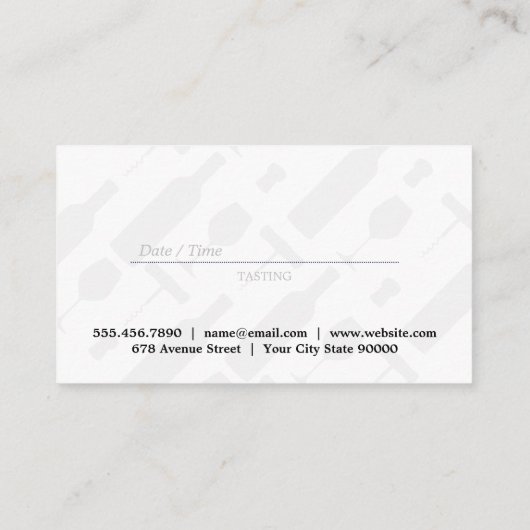 Logo wijnflesje | Winnerij Visitekaartje (Achterkant)