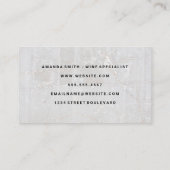 Logo wijnflessen | Achtergrond marmer Visitekaartje (Achterkant)