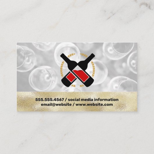 Logo wijnflessen visitekaartje (Achterkant)