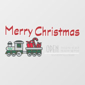 Logo winkelbedrijf kerst aangepast  raamsticker (Vel)