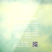 Logo winkeluren Hier QR-code van het bedrijf Raamsticker (Vel 3)