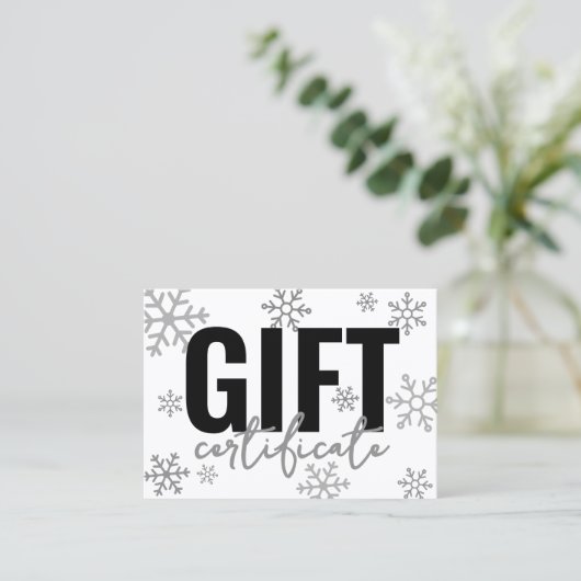 Logo Winter Holiday Zakelijk Cadeaubon Visitekaartje (Staand voorkant)