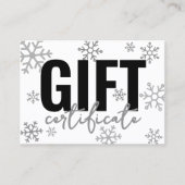 Logo Winter Holiday Zakelijk Cadeaubon Visitekaartje (Voorkant)