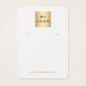 Logo wit goud, siersierjuwelen, QR-beeldscherm Visitekaartje (Voorkant)