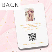 Logo wit goud, siersierjuwelen, QR-beeldscherm Visitekaartje