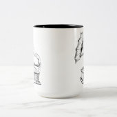 Logo (wit) tweekleurige koffiemok (Center)