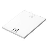 Logo wit zwart monogram bedrijf notitieblok (Linkerzijde)