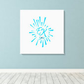 Logo with x mark -CUSTOMIZED Canvas Afdruk (Insitu (Houten vloer))