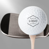Logo Witte achtergrond Zakelijke promotie Golfballen
