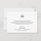 Logo witte rand bewerkbare kleur toevoegen Harteli Bedankkaart (Voorkant)