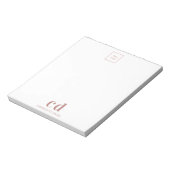 Logo witte roos gouden monogram zakelijke ondernem notitieblok (Linkerzijde)