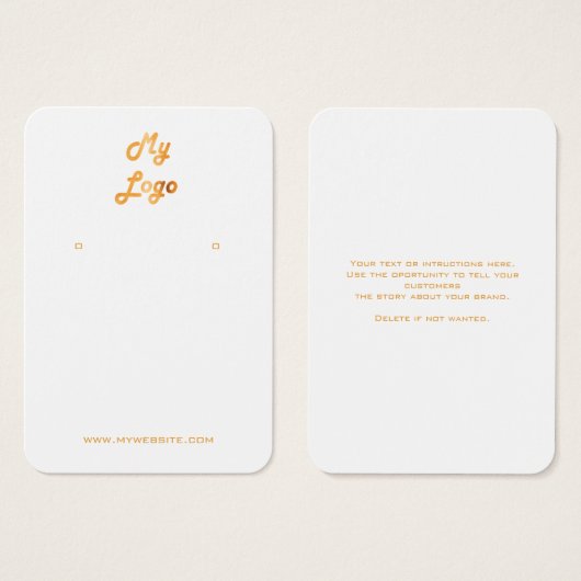 Logo witte sierjuwelen voor goudwinning visitekaartje (Voorkant /achterkant)