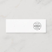 Logo Witte Stud Oorbel Sieraden Display Kaart Mini Visitekaartje (Voorkant)