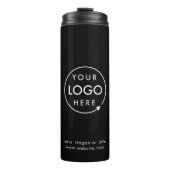Logo | Zakelijk Bedrijf Branded Black Thermosbeker (Voorkant)