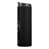 Logo | Zakelijk Bedrijf Branded Black Thermosbeker (Geroteerd rechts)