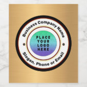 Logo Zakelijk Bedrijf Goud Promotie Aangepast   Wijn Etiket (Enkel label)