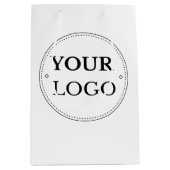 Logo Zakelijk Bedrijfs Merk Medium Cadeauzakje (Voorkant)