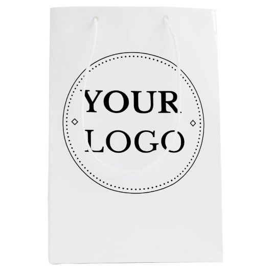 Logo Zakelijk Bedrijfs Merk Medium Cadeauzakje (Voorkant)