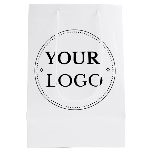 Logo Zakelijk Bedrijfs Merk Medium Cadeauzakje (Achterkant)