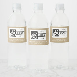 Logo Zakelijk Bedrijfs Minimaal Kraft Waterfles Etiket